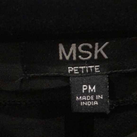 MSK evening glam top, cold shoulder style. 3 diamond sparkle”X”-shaped details. - Picture 6 of 7